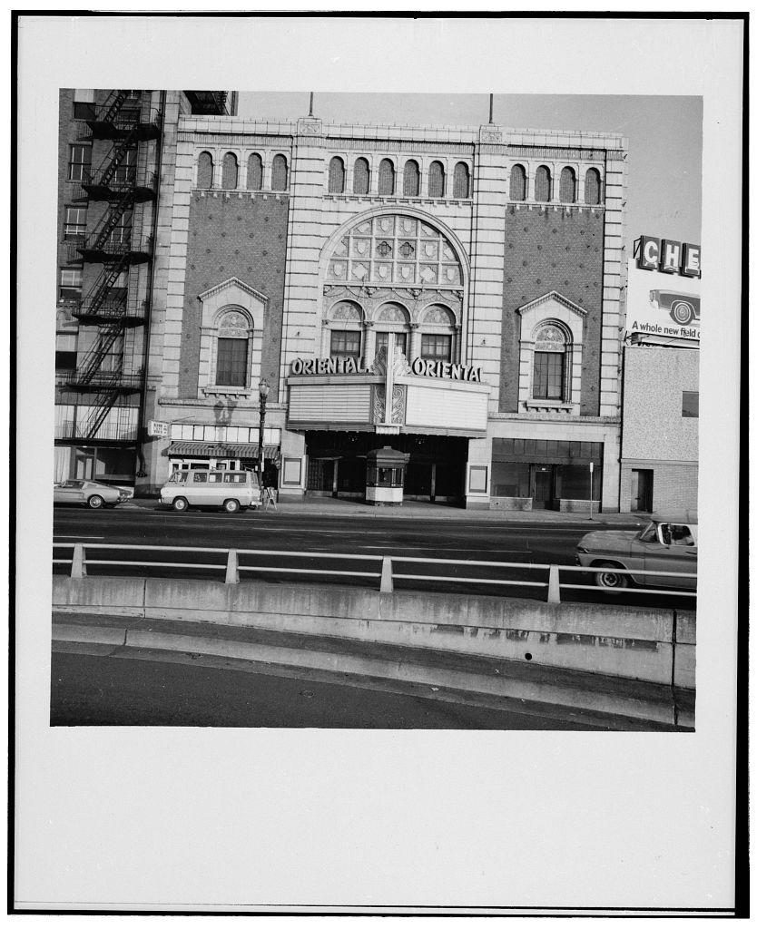 1960's era view of Portland's Oriental Theater. 