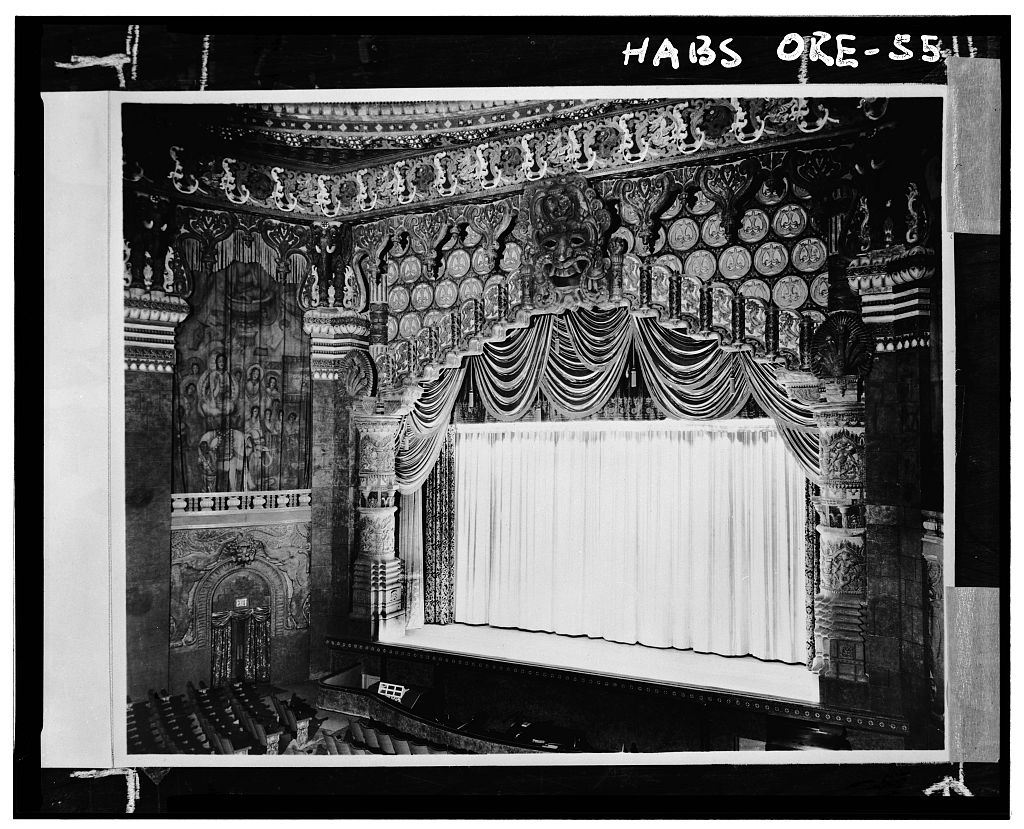 Khmer Revival proscenium of Portland's Oriental Theater.