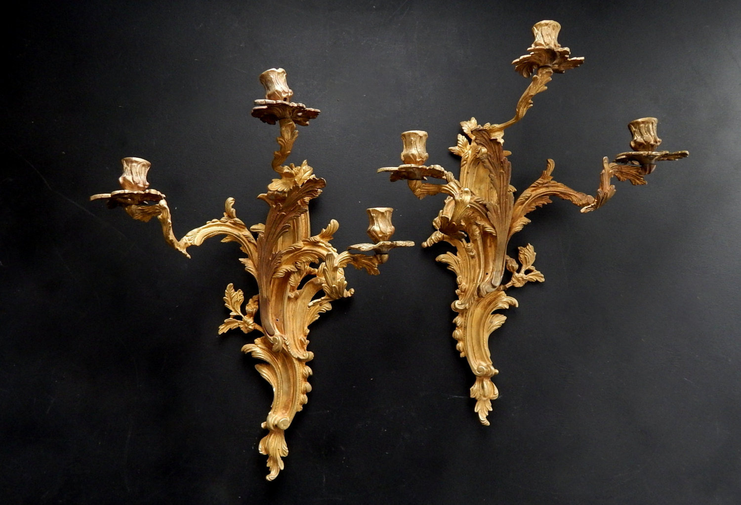 3x Pair Antique French Rococo Sconces – Classics.Life