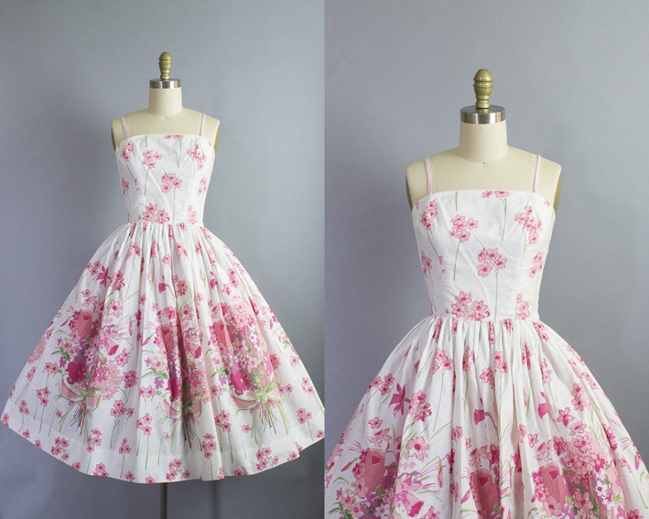 2x Vintage 1950's Print Dresses – Classics.Life