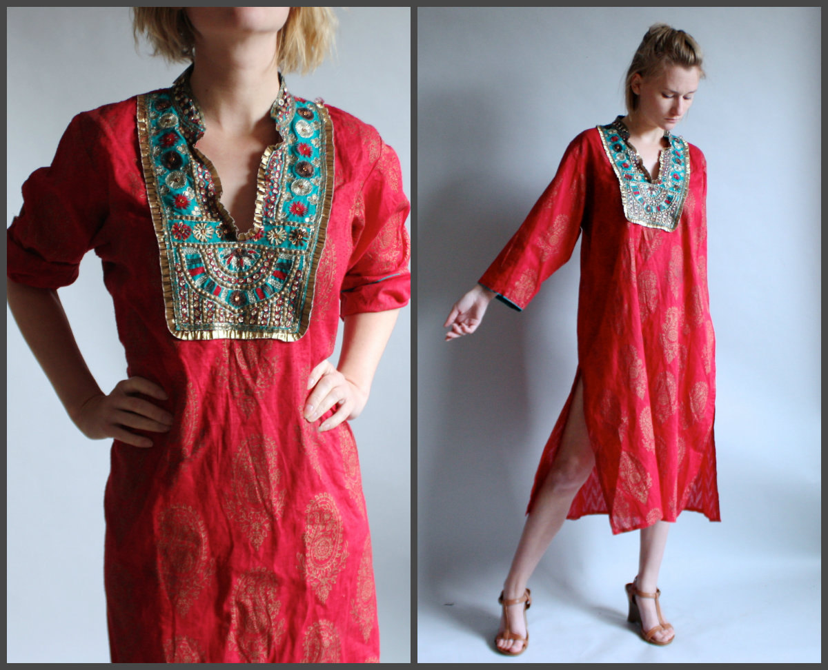 2x Vintage Embroidered Indian Tunics – Classics.Life