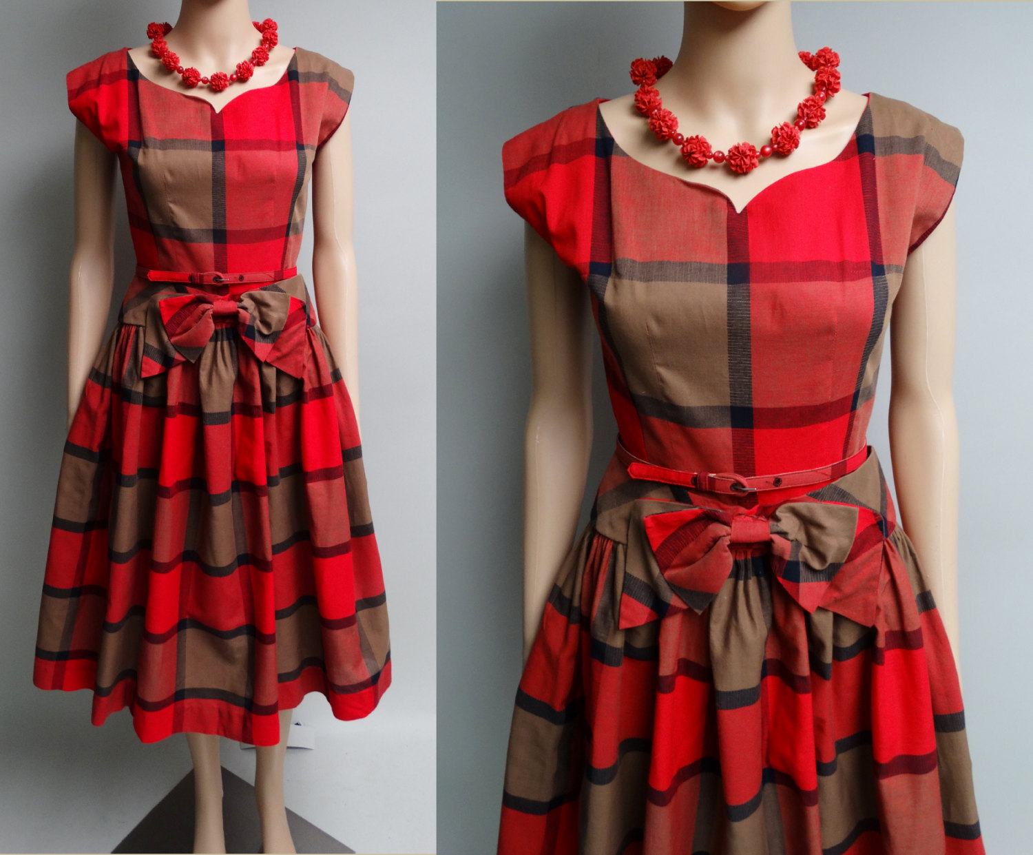 3x Vintage 1950's Holiday Plaid Dresses – Classics.Life