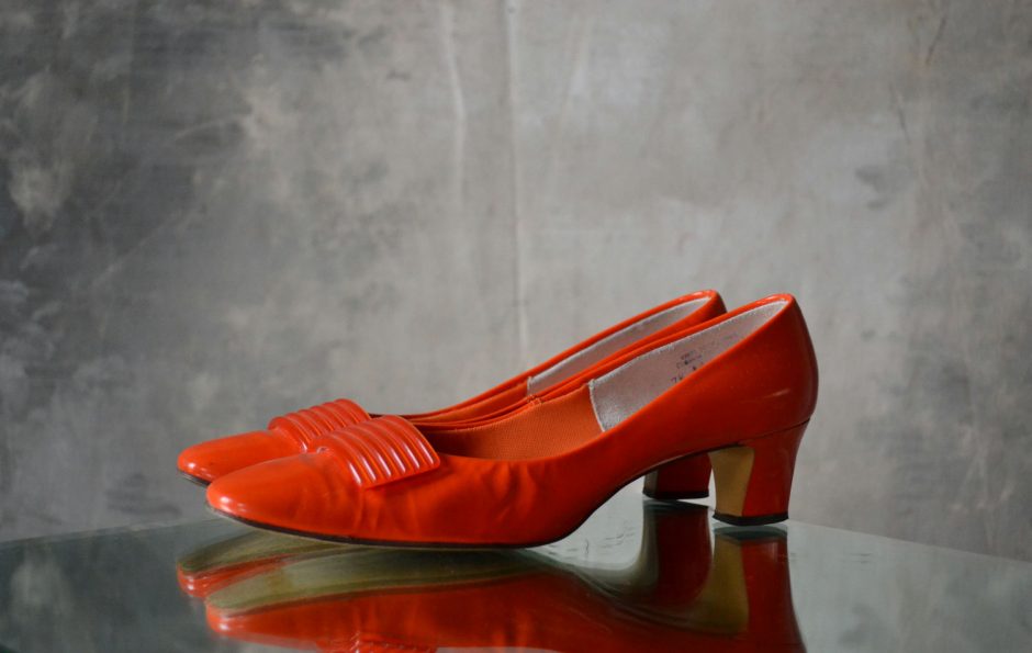 2x Vintage 1960's Orange Patent Leather Heels – Classics.Life