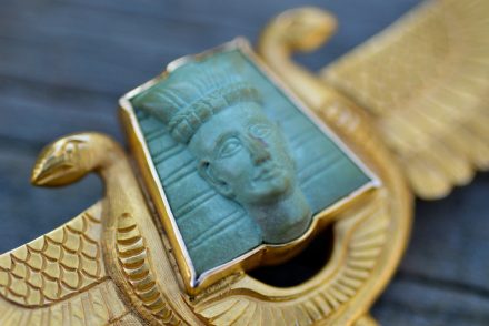 Antique Art Deco Egyptian Revival Brooch Jewelry