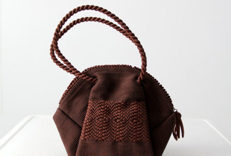 Vintage Brown 1940s Corde Handbag