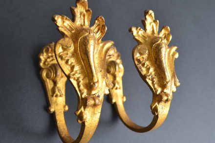 Antique French Bronze Curtain Tie Backs